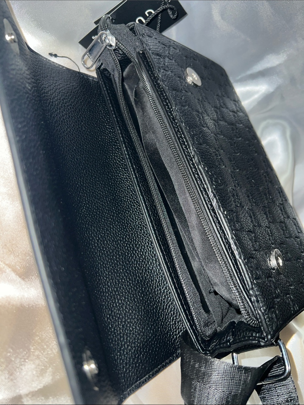 Pebbled & Embossed Leather Crossbody - Picture 4 of 4